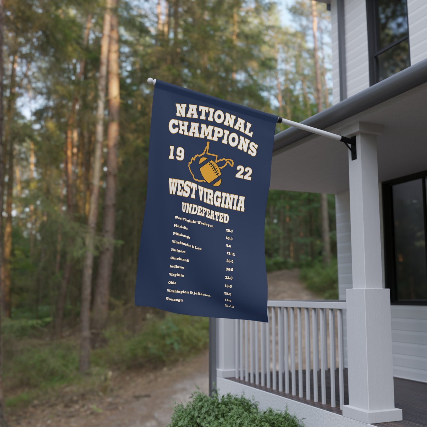 Large 1922 West Virginia National Championship House Banner