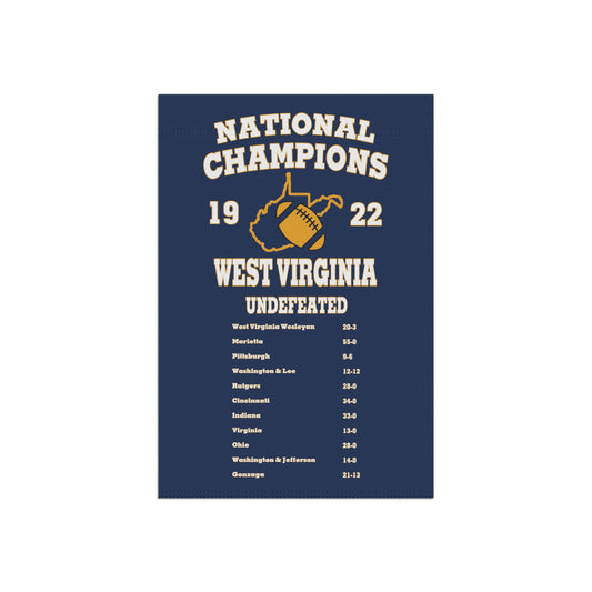 Small 1922 West Virginia National Champion Banner